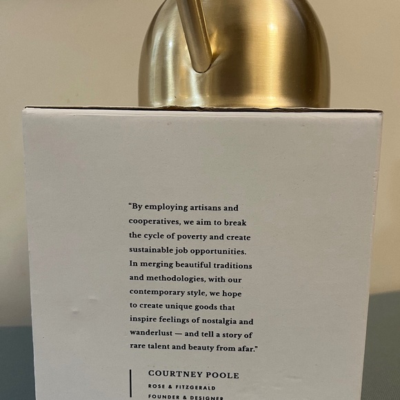 NEW ROSE & FITZGERALD BRUSHED GOLD KETTLE - Picture 2 of 3